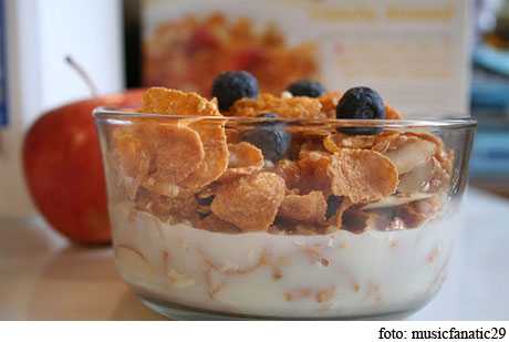 cereales en el desayuno